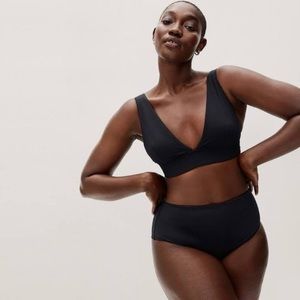 NWOT Everlane High-Rise Hipster Black Bikini Bottoms, Small